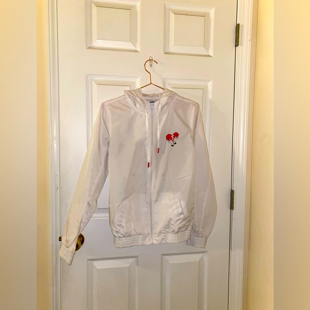 White graphic windbreaker - a.lab